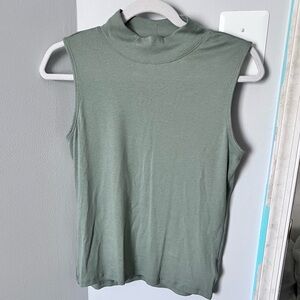 Rachel Zoe Green Mock Neck Tank